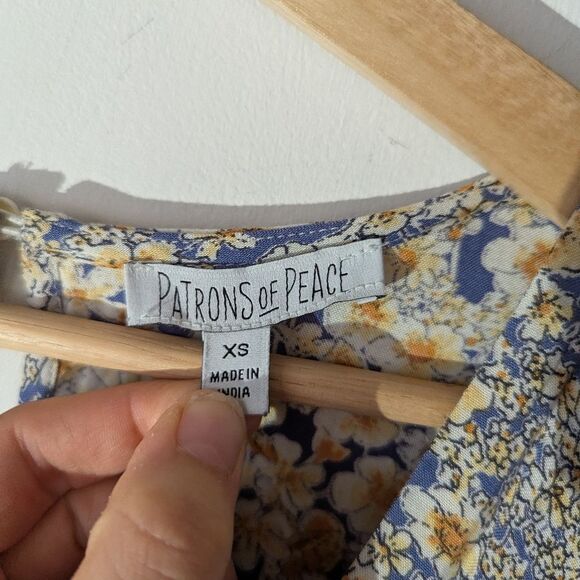 Patrons of Peace Blue Tan Mini Sundress Women's Size XS - Picture 5 of 7